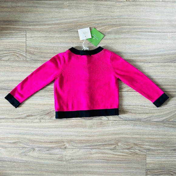 NEW KATE SPADE New York Little Girls Cabaret Pink Button Up Sofia Cardigan 18M - Picture 2 of 3